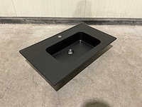 Allibert 81cm plan polybeton noir mat 827780 wasbak - afbeelding 19 van  34