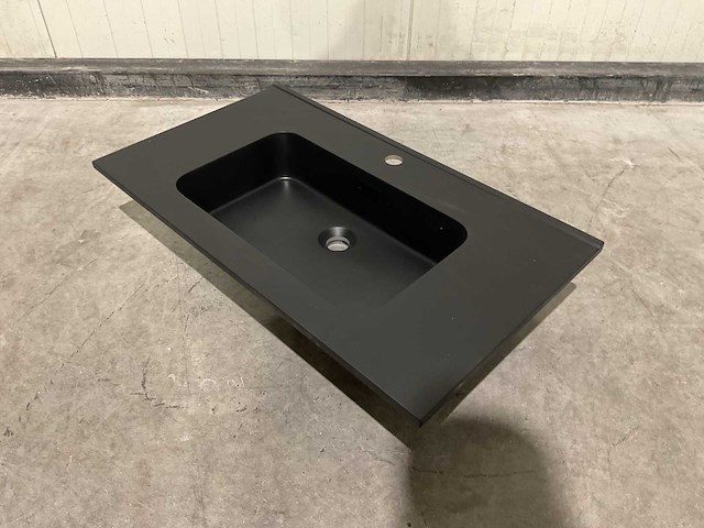Allibert 81cm plan polybeton noir mat 827780 wasbak - afbeelding 26 van  34