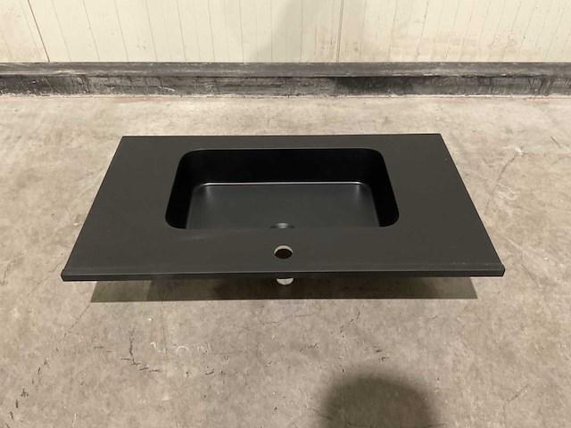 Allibert 81cm plan polybeton noir mat 827780 wasbak - afbeelding 25 van  34