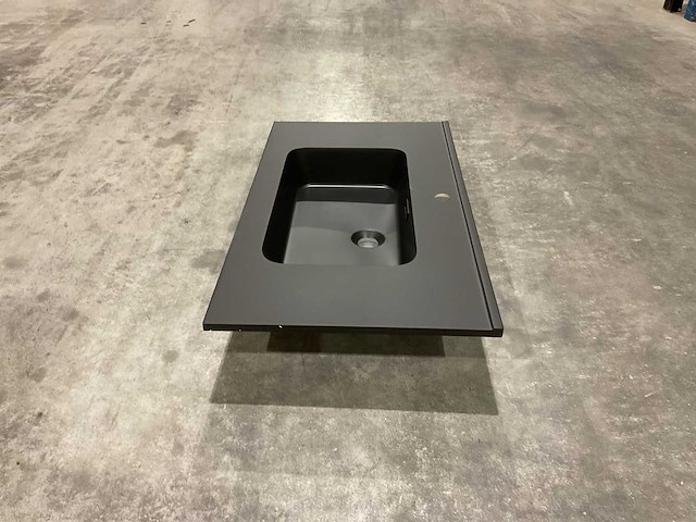Allibert 81cm plan polybeton noir mat 827780 wasbak - afbeelding 34 van  34