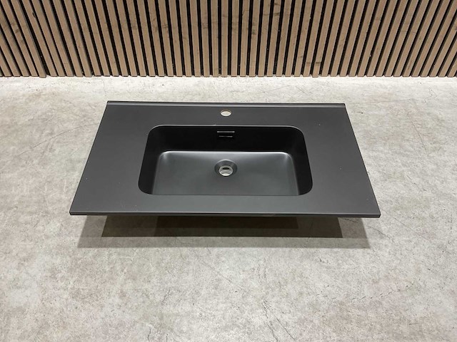 Allibert 81cm plan polybeton noir mat 827780 wastafels 19 stuks - afbeelding 6 van  17