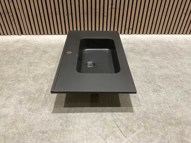 Allibert 81cm plan polybeton noir mat 827780 wastafels 19 stuks - afbeelding 8 van  17
