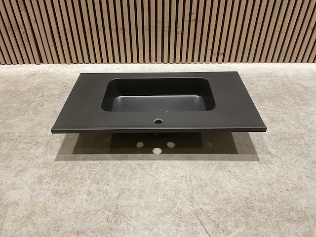 Allibert 81cm plan polybeton noir mat 827780 wastafels 19 stuks - afbeelding 9 van  17