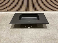 Allibert 81cm plan polybeton noir mat 827780 wastafels 19 stuks - afbeelding 9 van  17
