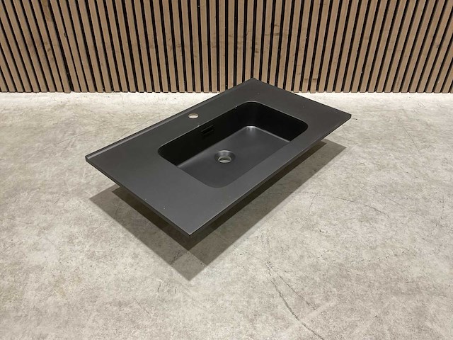 Allibert 81cm plan polybeton noir mat 827780 wastafels 19 stuks - afbeelding 7 van  17