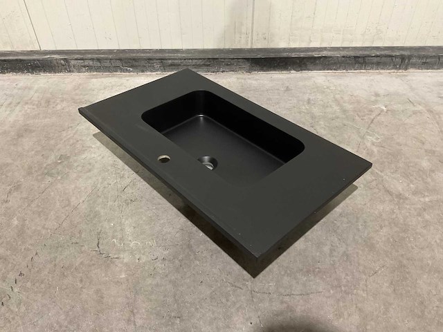 Allibert 81cm plan polybeton noir mat 827780 wastafels 19 stuks - afbeelding 11 van  17