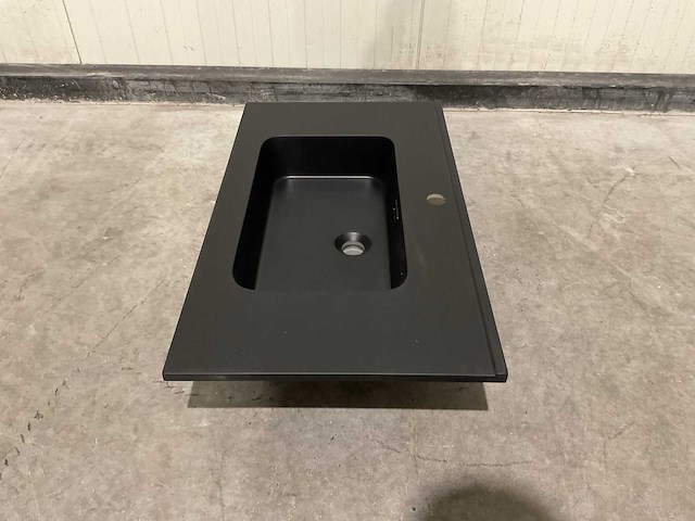 Allibert 81cm plan polybeton noir mat 827780 wastafels 19 stuks - afbeelding 12 van  17
