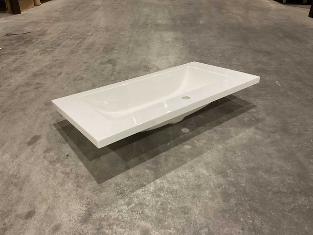 Allibert 90cm plan polybeton 1 vasque blanc 816344 wastafels 15 stuks - afbeelding 2 van  50