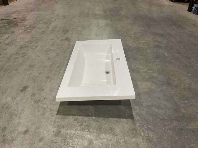 Allibert 90cm plan polybeton 1 vasque blanc 816344 wastafels 15 stuks - afbeelding 3 van  50