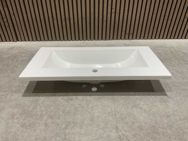 Allibert 90cm plan polybeton 1 vasque blanc 816344 wastafels 15 stuks - afbeelding 15 van  50