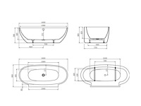 Allibert agata 165x80 vrijstaand zitbad - afbeelding 3 van  6