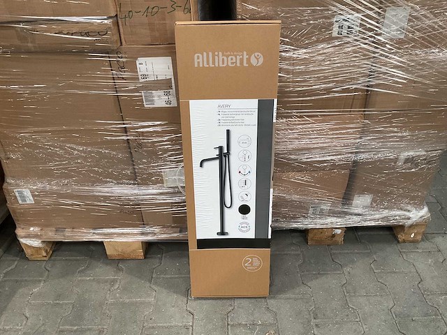 Allibert avery - vrijstaande badmengkraan met handdouche voor vloermontage - afbeelding 2 van  7