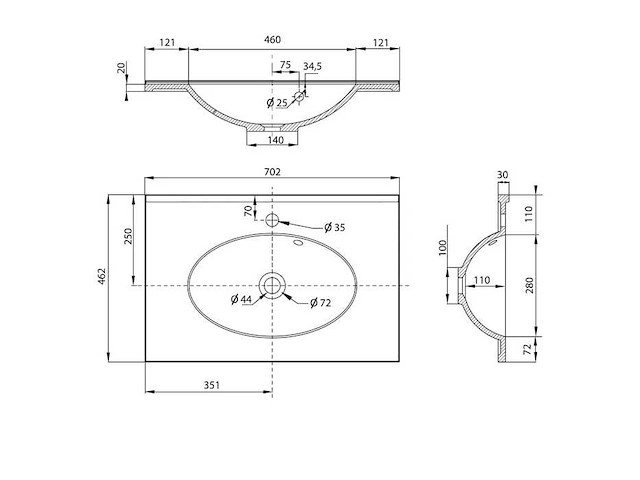 Allibert cup wastafel - afbeelding 2 van  4