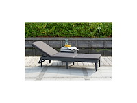 Allibert k238416t zonneligstoel met verstelbare rugleuning grijs - afbeelding 3 van  4