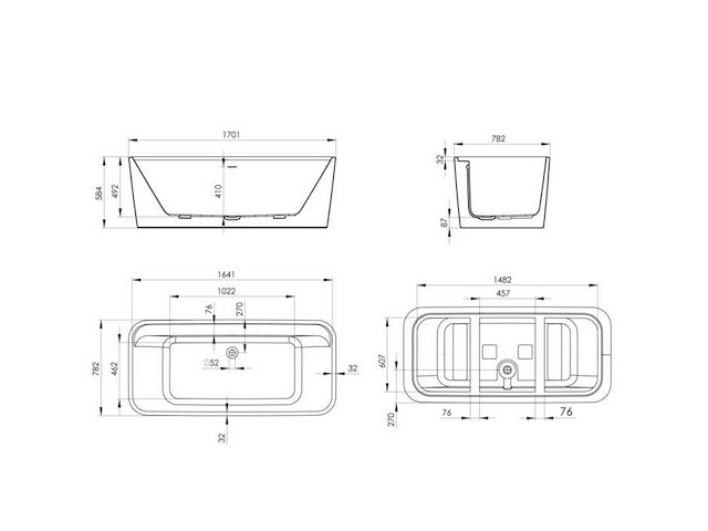 Allibert kolora 170x78 zitbad - afbeelding 4 van  7