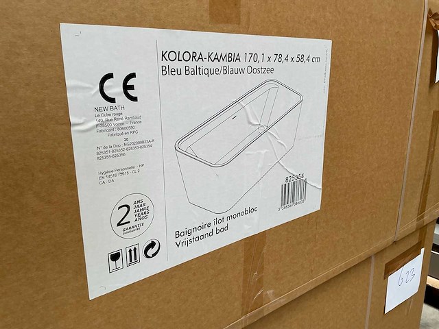 Allibert kolora kambia vrijstaande bad blue oostzee 170cm - afbeelding 4 van  4