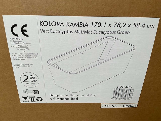 Allibert kolora kambia vrijstaande bad groen - afbeelding 4 van  4