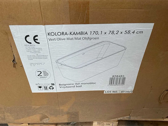 Allibert kolora kambia vrijstaande bad mat olijfgroen - afbeelding 3 van  3