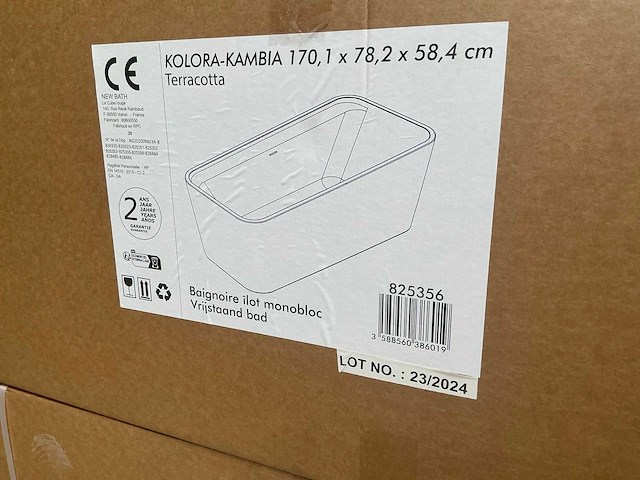Allibert kolora kambia vrijstaande bad terracotta - afbeelding 2 van  2