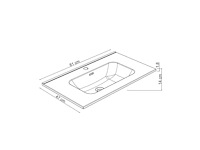 Allibert kosmik-facine wastafel - afbeelding 3 van  4