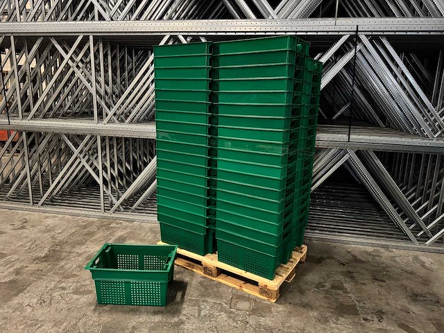 Allibert krat 60x40x30cm stapelbaar en nestelbaar (100x) - afbeelding 1 van  5