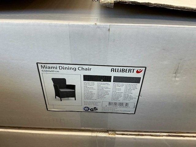 Allibert miami dining chairs 62x60x89cm (5x) - afbeelding 2 van  2