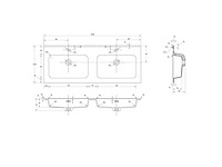 Allibert shadow 121cm wastafel - afbeelding 2 van  2