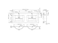 Allibert soft wastafel met 2 wasbakken - afbeelding 2 van  4