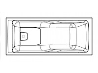 Allibert somptua 170x75 zitbad - afbeelding 1 van  6