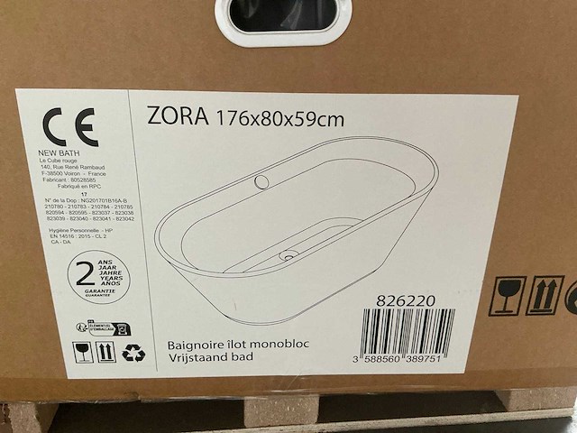 Allibert zora vrijstaande bad 180cm - afbeelding 2 van  2