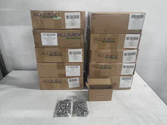 Allimex - rvs hamerkopbout + kartelmoer m8 (10000x) - afbeelding 1 van  2