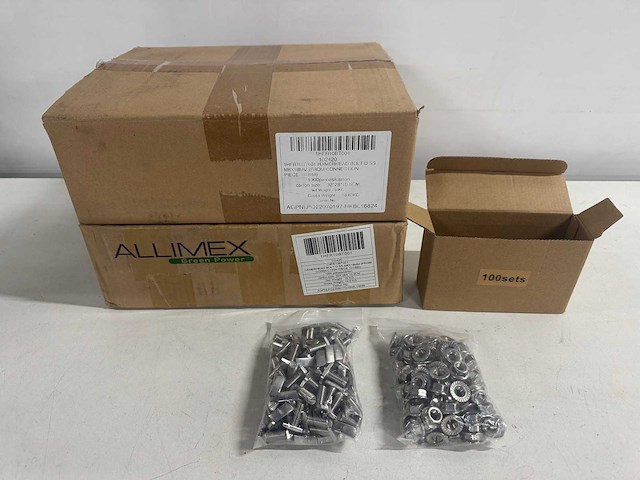 Allimex - rvs hamerkopbout + kartelmoer m8 (2000x) - afbeelding 1 van  2