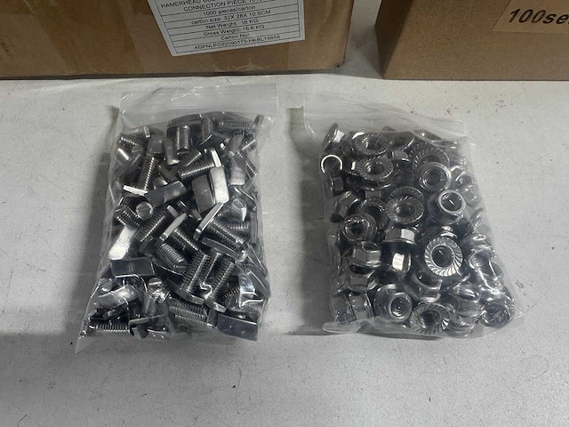 Allimex - rvs hamerkopbout + kartelmoer m8 (5000x) - afbeelding 2 van  2