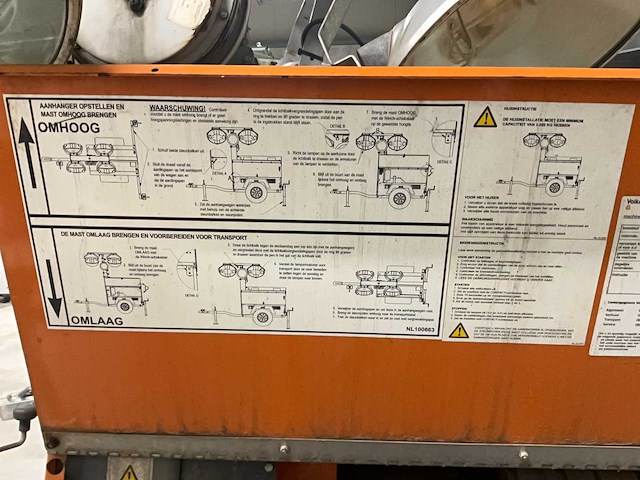 Allmand night-lite pro mobiele lichtmast - afbeelding 2 van  18