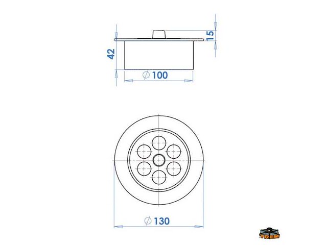 Allpa trem ronde led downlight plafondlamp 12v - l4400217 - afbeelding 6 van  6
