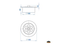 Allpa trem ronde led downlight plafondlamp 12v - l4400217 - afbeelding 6 van  6