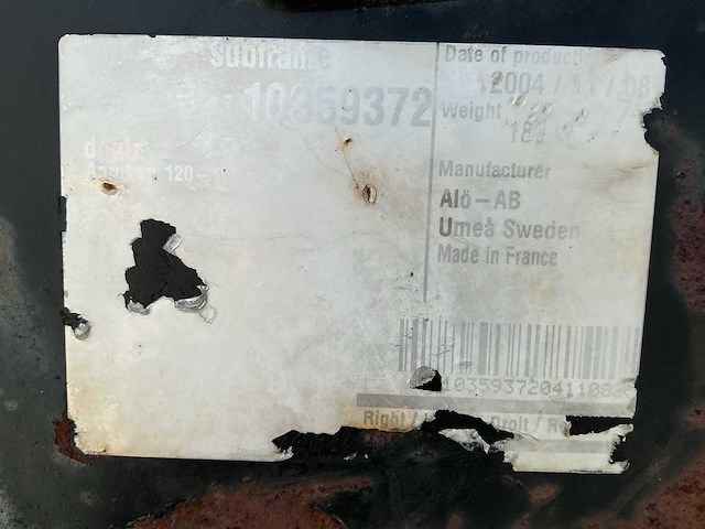 Alo quicke - deutz-fahr voorlader aanbouwframe - afbeelding 6 van  6