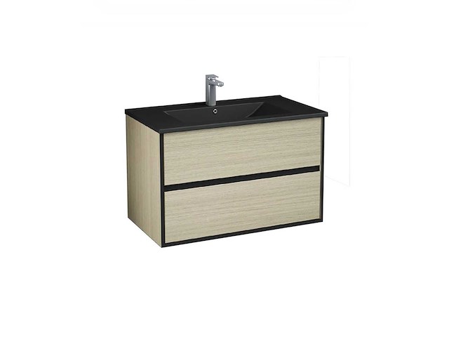 Aloni - ens080/tu080 - onderkast met wastafel 46x80 cm. - afbeelding 1 van  3