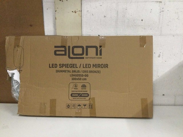 Aloni - ldhu2010-gg - spiegel met led +verwarming 100x50 cm - afbeelding 2 van  5