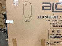 Aloni - lina - ledspiegel ovaal geborsteld rvs 100x50 cm - afbeelding 2 van  3