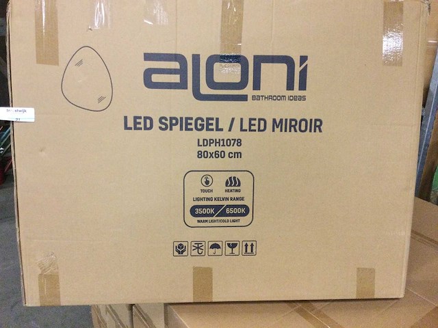 Aloni uovo - ldph1078 - ledspiegel met anti condens 80x60 cm - afbeelding 2 van  4