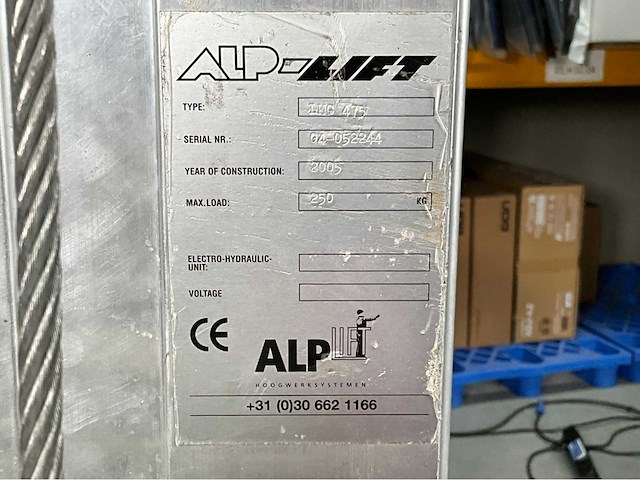 Alp-lift lmw materiaallift - afbeelding 5 van  13