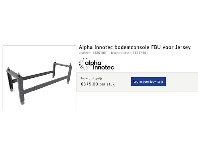 Alpha innotec bodemconsole fbu voor jersey (13x) - afbeelding 4 van  4