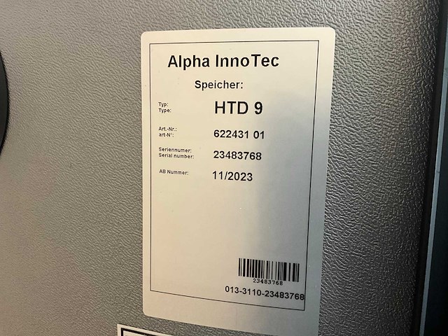 Alpha innotec htd 9 hdydrauliek station hsdv 9m1/3 180 liter - afbeelding 9 van  11