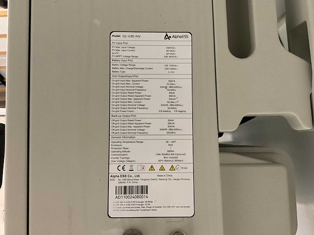 Alphaess g2-h30-inv 97 kwh energieopslag systeem - afbeelding 6 van  15