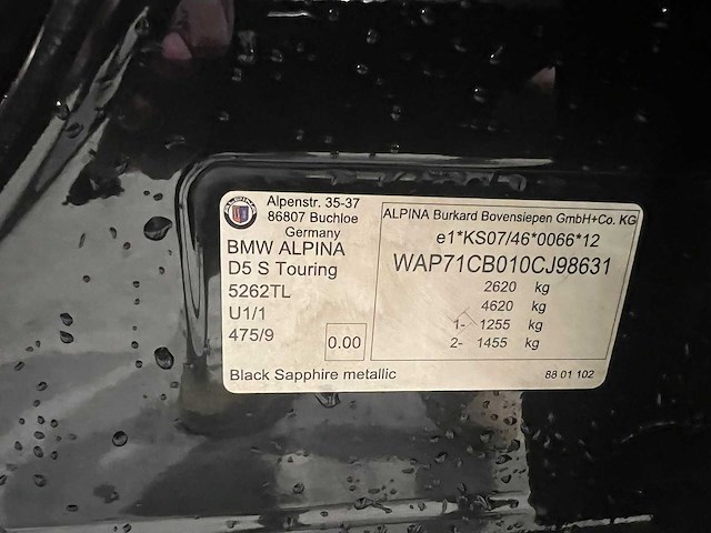Alpina bmw alpina d5 s touring allrad | j9-86-31 i - afbeelding 4 van  12