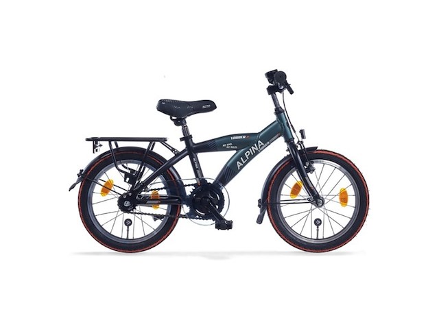 Alpina yabber j16 fiets 16 inch pine green matt vivid black matt - afbeelding 1 van  1