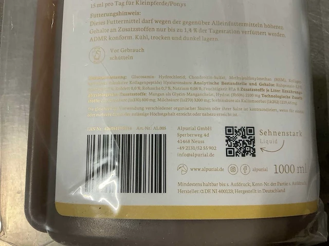 Alpurial sehnenstark liquid voedingssupplement (2x) - afbeelding 2 van  4
