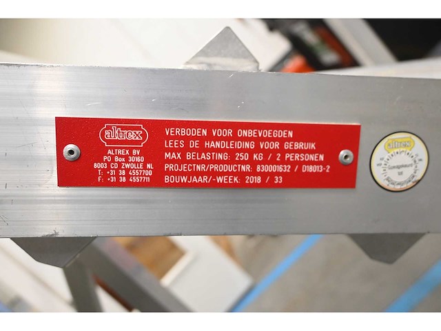 Altrex - aluminium bordes - afbeelding 8 van  8
