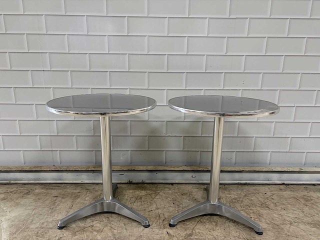 Aluminium bistrotafel (2x) - afbeelding 1 van  5